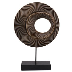 Escultura Abstrata Pequena - Objeto Decorativo em Madeira