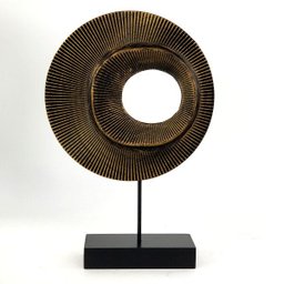 Escultura Abstrata Pequena - Objeto Decorativo em Madeira - 3