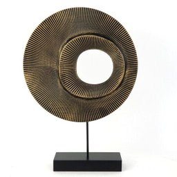 Escultura Abstrata Grande - Objeto Decorativo em Madeira - 3