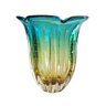 Vaso de Murano - Verde Esmeralda com Âmbar - 1