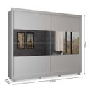 Ver imagem 4 de Guarda-Roupa Casal Gelius Apolo 2 Portas de Correr com Espelho e 7 Gavetas