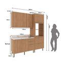 Ver imagem 3 de Cozinha Compacta 3 Peças com Armário Paneleiro e Balcão com Tampo Multimóveis CR20450