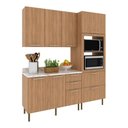 Ver imagem 2 de Cozinha Compacta 3 Peças com Armário Paneleiro e Balcão com Tampo Multimóveis CR20450