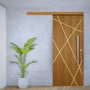 Ver imagem 2 de Porta de Correr Agatha Trilho Embutir Pux.barra Chata Cromado 1.10 X 2.10 Lado Direito – Hale