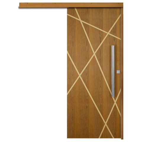 Porta de Correr Agatha Trilho Embutir Pux.barra Chata Cromado 1.10 X 2.10 Lado Direito – Hale