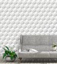 Ver imagem 2 de Papel De Parede Branco 3D Autocolante Para Sala e Quarto