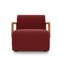 Ver imagem 3 de Poltrona Sala de Estar Braço de Madeira Kit 2 Hellen Veludo Vermelho K01 - D'Rossi