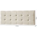 Ver imagem 5 de Cabeceira Painel Estofada Grecia Suede Palha Casal 1,40m para Cama Box - Arkell
