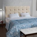Ver imagem 1 de Cabeceira Painel Estofada Grecia Suede Palha Casal 1,40m para Cama Box - Arkell