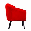Ver imagem 3 de Poltrona Decorativa Estela Retrô Suede Vermelho - Dominic Decor