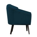 Ver imagem 2 de Poltrona Decorativa Estela Retrô Suede Azul Royal - Dominic Decor