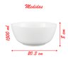 Kit 4 Saladeira Tigela Branca 1,5 Litros de Vidro 20,3cm - 6