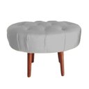 Ver imagem 1 de Puff Livia Suede Cinza - Dominic Decor