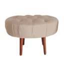 Ver imagem 1 de Puff Livia Suede Bege Rosado - Dominic Decor