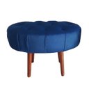 Ver imagem 1 de Puff Livia Suede Azul Royal - Dominic Decor