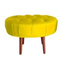 Ver imagem 1 de Puff Livia Suede Amarelo - Dominic Decor