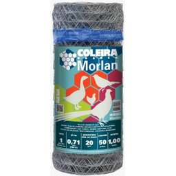 Tela Pinteiro 1 22x1,00x50m Coleira Branca Morlan - 1 Tela Pinteiro 1 22x1,00x50m Coleira Branca Morlan - 1