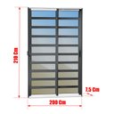 Ver imagem 4 de Porta Cor.c/Travessas 2F.Móv.210x200 Elite c/Fechad.Tetra V.Ref.Mix Preto Brimak