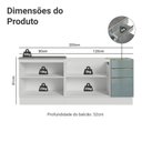 Ver imagem 3 de Armário de Cozinha Compacta 200 Cm Branco/cinza Lux Madesa 05