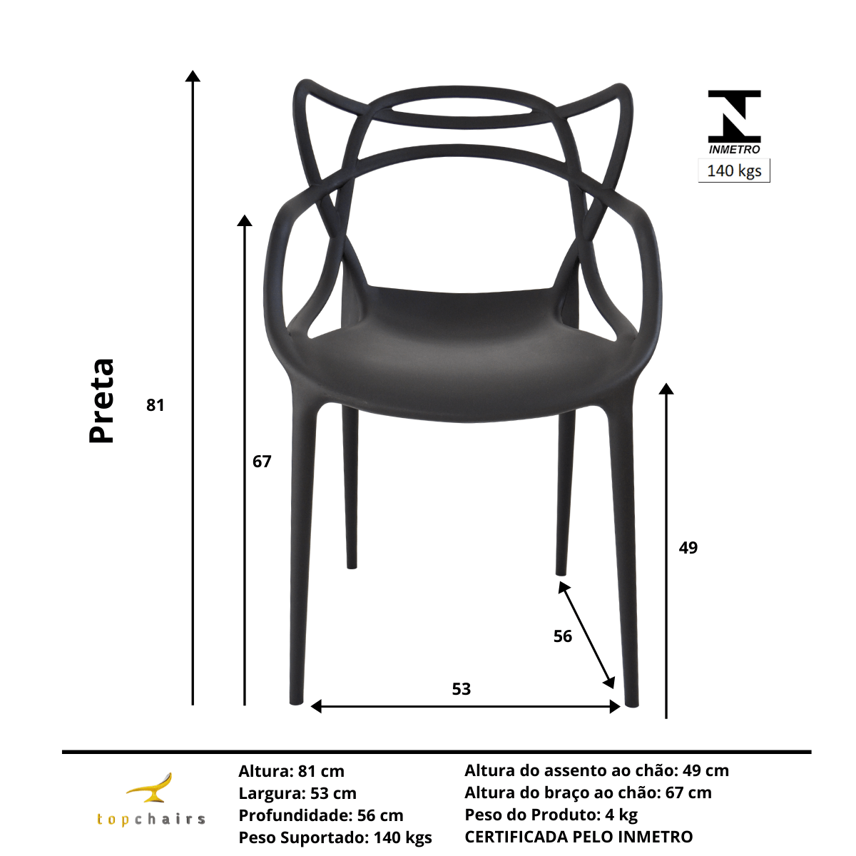 Cadeira Allegra Preta - 2