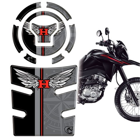 Kit Protetor Tanque e Bocal Resinado 3d Nova Bros 160 25/26