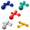 Ver imagem 1 de Kit de Halteres Revestidos Em PVC - Par de 500g,1,2,3 e 5 Kg