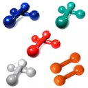 Ver imagem 1 de Kit de Halteres Revestidos Em PVC - Pares de 1,2,3,4 e 5 Kg