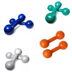 Kit de Halteres Revestidos Em PVC - Par de 2,3,4 e 5 Kg