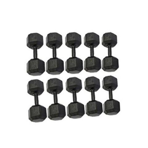 Kit de Dumbells Sextavado - Pares de 12 a 20 Kg