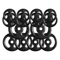 Kit Profissional 60 Kg de Anilhas + 2 Barras de 40cm + Barra de 160cm - 2