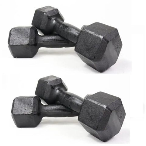 Kit Halteres Sextavado - (Pares de 1 e 2 Kg)