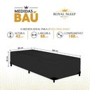 Ver imagem 5 de Cama Box com Baú Solteiro Suede Antiácaro Preto Royal Sleep