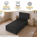 Ver imagem 2 de Cama Box com Baú Solteiro Suede Antiácaro Preto Royal Sleep