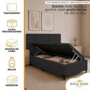 Ver imagem 6 de Cama Box com Baú Solteiro Suede Antiácaro Preto Royal Sleep