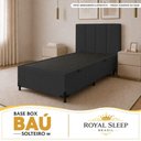 Ver imagem 4 de Cama Box com Baú Solteiro Suede Antiácaro Preto Royal Sleep