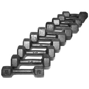 Kit de Halter Sextavado de Ferro Fundido Pintado - Pares de 1 a 10 Kg