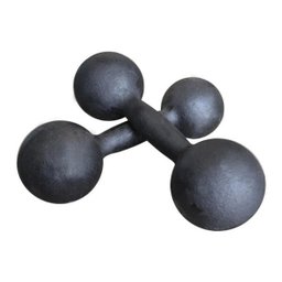 Par de Halteres de Ferro Fundido Pintado - 9 Kg - 2
