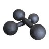 Par de Halteres de Ferro Fundido Pintado - 9 Kg - 2