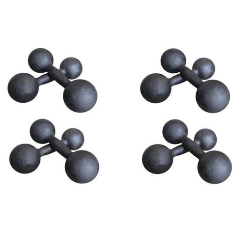 Kit Halteres de Ferro Fundido Pintado - Pares de 500g, 1, 2 e 3 Kg