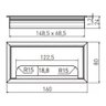 Passa Fio Cabo Alumínio Fosco Quadrado Mesas 80x160mm - 4