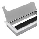 Ver imagem 5 de Passa Fio Cabo Alumínio Fosco Quadrado Mesas 80x160mm