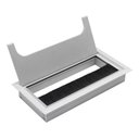 Ver imagem 2 de Passa Fio Cabo Alumínio Fosco Quadrado Mesas 80x160mm