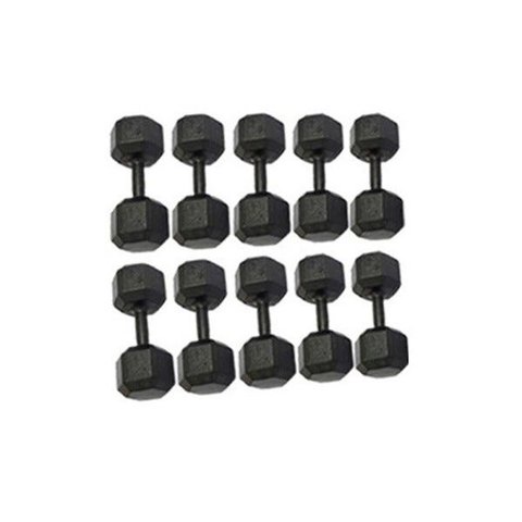 Kit Halteres Sextavado - (Pares de 5,6,7,8,9 e 10 Kg)