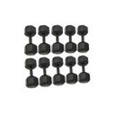 Ver imagem 1 de Kit Halteres Sextavado - (Pares de 5,6,7,8,9 e 10 Kg)