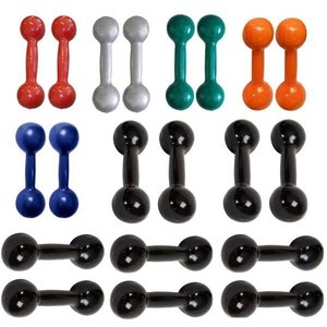 Kit Completo de Halteres Emborrachados - Pares de 1 a 10 Kg