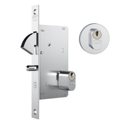 Porta de Correr Ecopratico Branco 210x100 lisa com Fechadura e Puxador Pontokit - 4 Porta de Correr Ecopratico Branco 210x100 lisa com Fechadura e Puxador Pontokit - 4