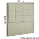 Ver imagem 4 de Cabeceira Solteiro 90 cm Lhots Linho SL 76 Peer