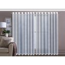 Ver imagem 2 de Cortina Voil Luxo Trabalhado Cross Branco 5.00x2,10 sem Forro