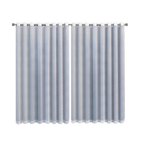 Cortina Voil Luxo Trabalhado Cross Branco 5.00x2,10 sem Forro