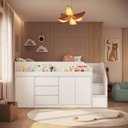 Ver imagem 5 de Cama Infanto Juvenil Estação de Trabalho com Balcão Cor Branco